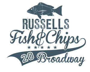 Russells Fish and Chips | Broadway | Cotswolds Logo